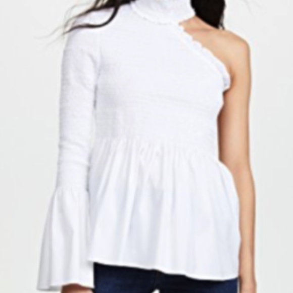 A.L.C. COSSETTE MOCK NECK POPLIN  SHIRT SZ 2 - Picture 1 of 3